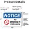 Signmission No Smoking In Pool Area OSHA Notice Sign, Vinyl Decal, 10in W x 7in L, 2PK OS-2PACK-NS-D-710-L-16184 - alternate 3